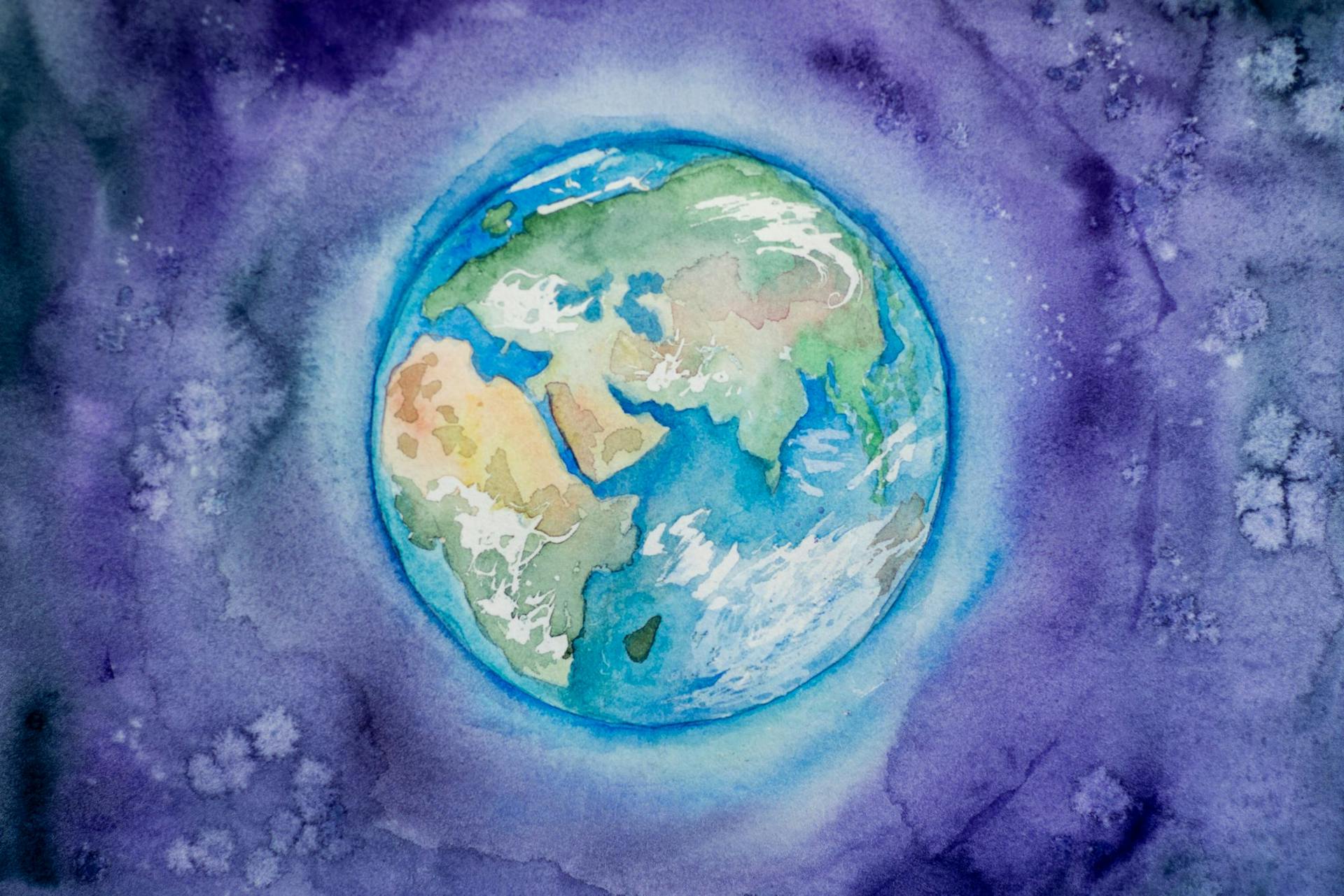 Planet earth drawing