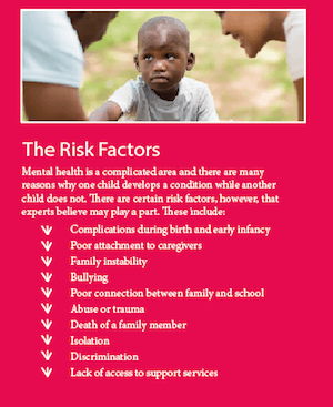 Box-out of risk factors for children's mental health
