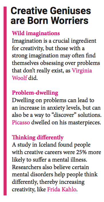 creative geniuses are born to worry