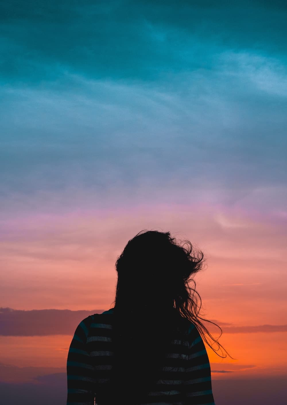 woman at sunset