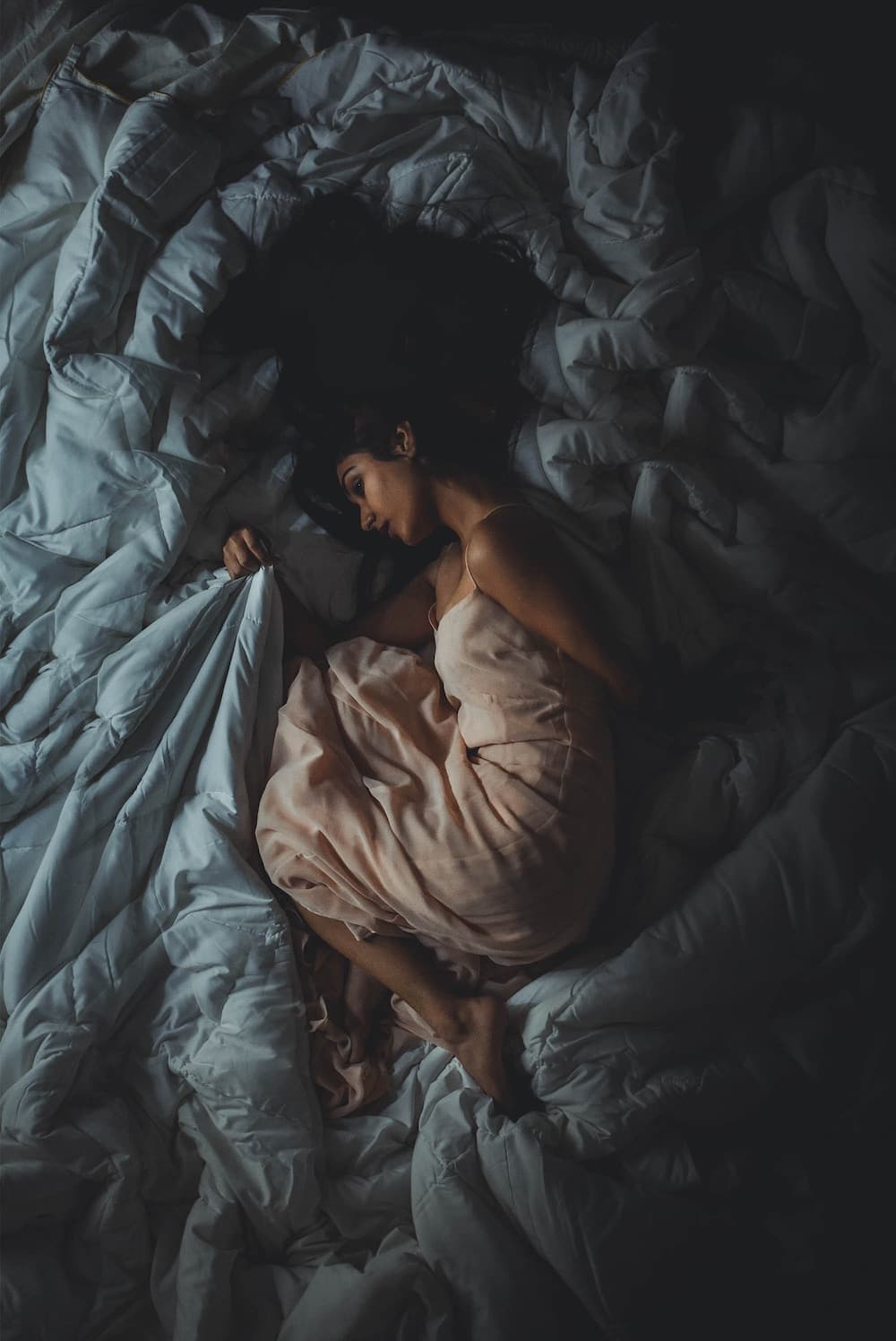 woman on bed