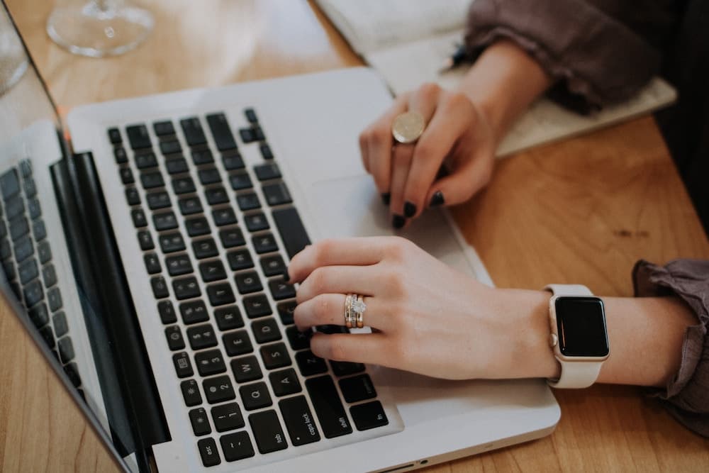 woman on laptop