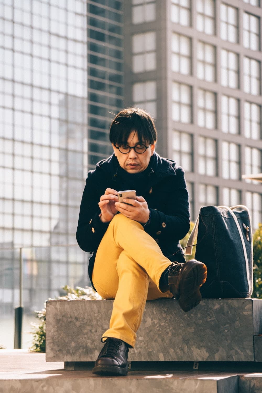 man on phone