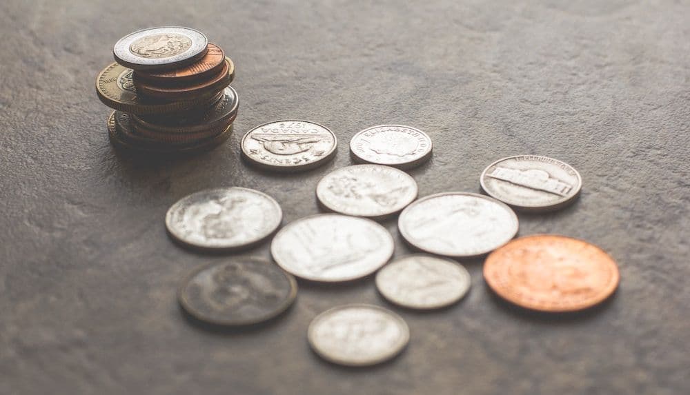 a selection of coins