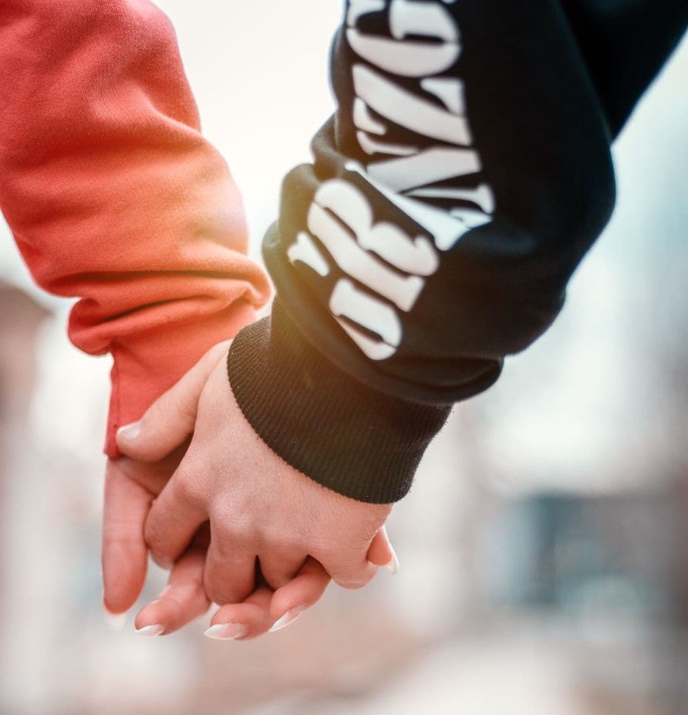 holding hands