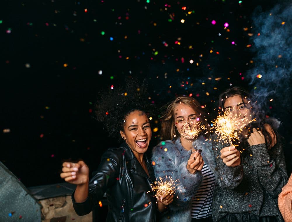 friends at a party