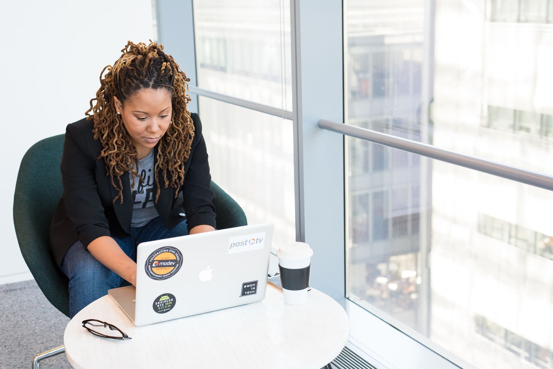 Woman at laptop