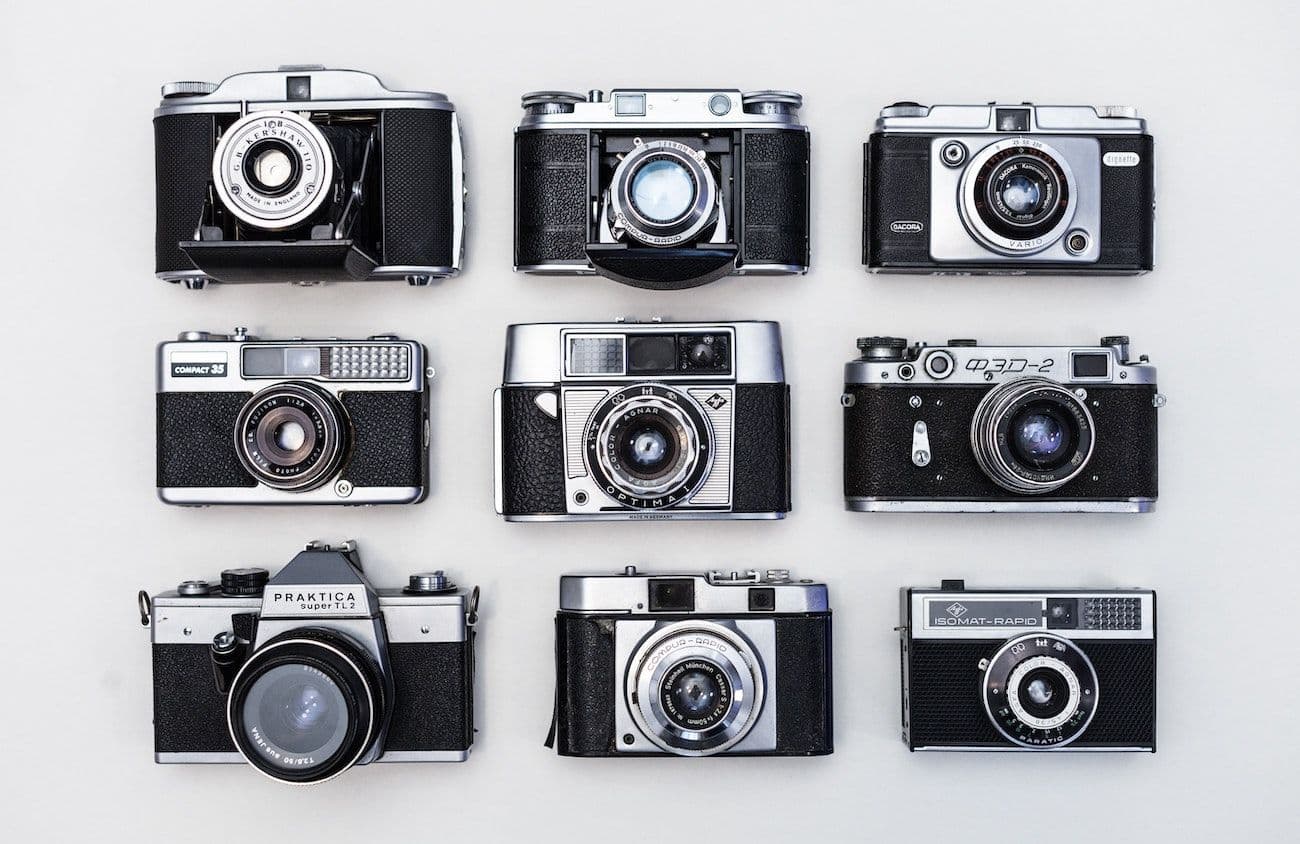 A selection of cameras