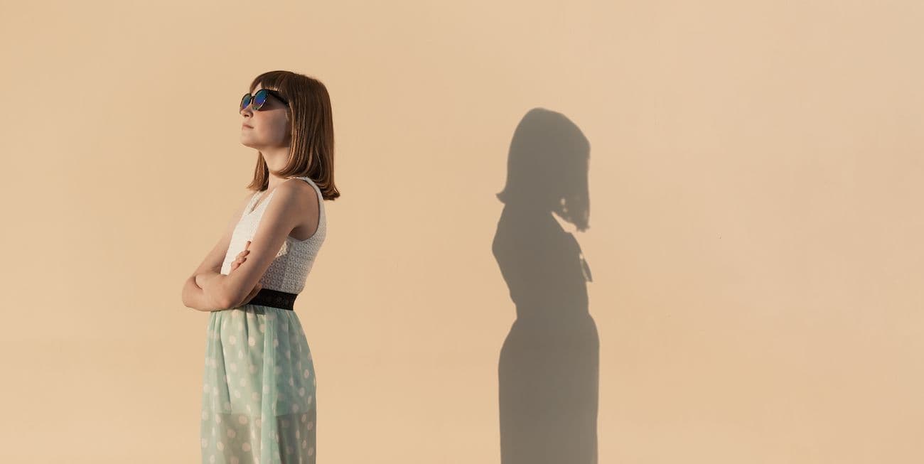 Woman and her shadow