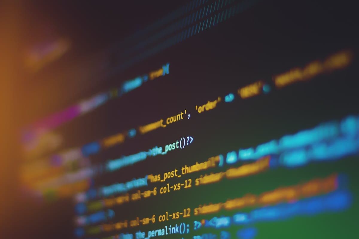 Image shows code data on a screen.