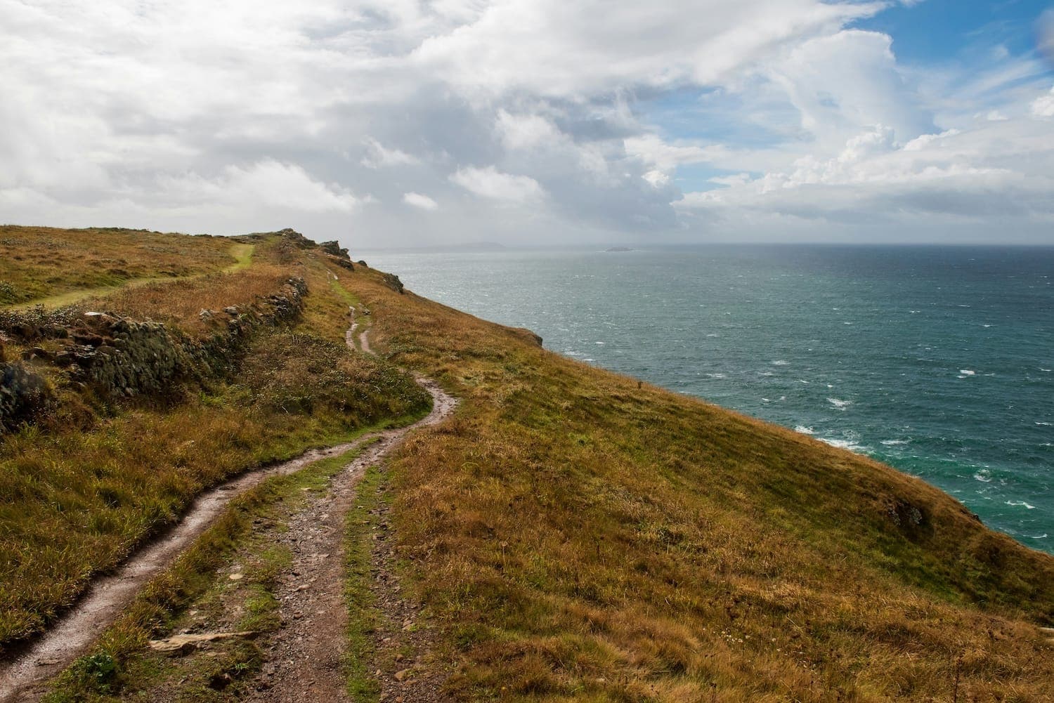 Image shows UK coastline walk.