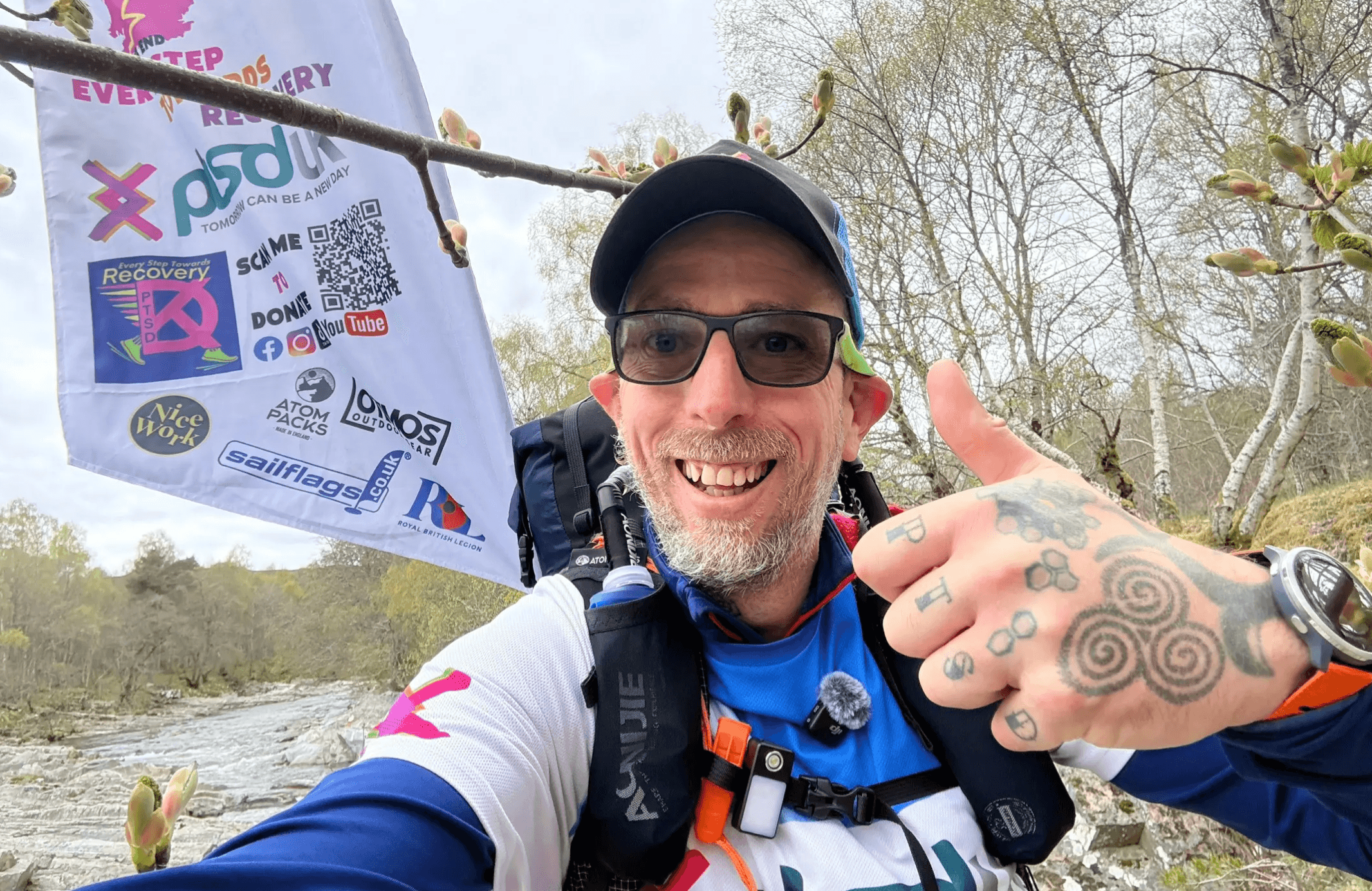 “You’re running for all of us”: Man reaches halfway point of 900-mile PTSD awareness run